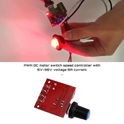 4PCS Mini DC Motor PWM Speed Controller DC 5V-35V 5A Speed Adjustable Switch Module PWM DC Motor Speed Switch Controller LED Volt Regulator