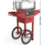 VBENLEM 19.7 Inch Cotton Candy Machine with Cart Commercial Floss Maker Perfect for Family and Various Party, Red