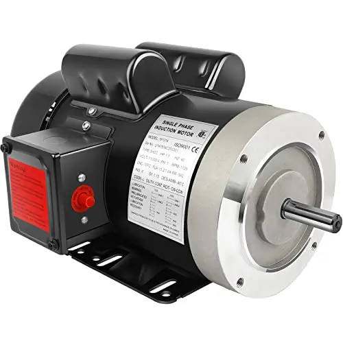 Moteur électrique polyvalent 1,5 CV, 1750 tr/min, 56C, 115/230V, arbre 5/8