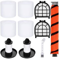 Leadaybetter Filter Replacement Parts for Shark LZ600 LZ601 LZ602 LZ602C APEX UpLight Lift Away DuoClean Vacuum Cleaner, 2 Post Hepa & 2 Pre Motor Filters 4 Foam Filters 1 Soft Brush Roll 1 Cleaning Brush , Part XFFLZ600 & XHFFC600