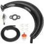 Échappement 40mm Tuyau Silencieux Garniture Ligne d'Essence Filtre et Bougie d'Allumage pour Moteur 2 Temps 49cc 60cc 66cc 80cc Vélo Motorisé Moto Noir Échappement 40mm Tuyau Silencieux Garniture Ligne d'Essence Filtre et Bougie d'Allumage pour Moteur 2 Temps 49cc 60cc 66cc 80cc Vélo Motorisé Moto Noir