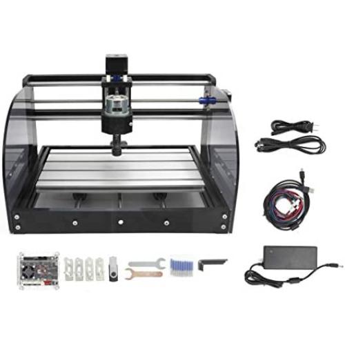 DIY CNC 3018PRO-M 3 Axis CNC Router Kit + PCB Milling, Wood Carving Engraving Machine + ER11 and 5mm Extension Rod (Working Area 300x180x45mm)