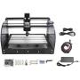 DIY CNC 3018PRO-M 3 Axis CNC Router Kit + PCB Milling, Wood Carving Engraving Machine + ER11 and 5mm Extension Rod (Working Area 300x180x45mm)