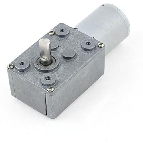 IRUI DC 12V / 24V Low Speed High-torque Reducer Gearbox DC Worm Gear Motor (24V 0.17A 4.2RPM 14kg.cm)