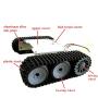 Professional Metal Robotic Moving Platfrom with High Torque DC Motor, Smart DIY Robot Tank Car Chassis, Remote Control Video Monitor for Arduino Raspberry Pi Project Learning Robotics Kit, RC Toy