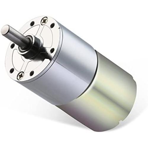 Greartisan DC12/24V 5-1000RPM Gear Motor High Torque Electric Micro Speed Reduction Geared Motor Centric Output Shaft 37mm Diameter Gearbox