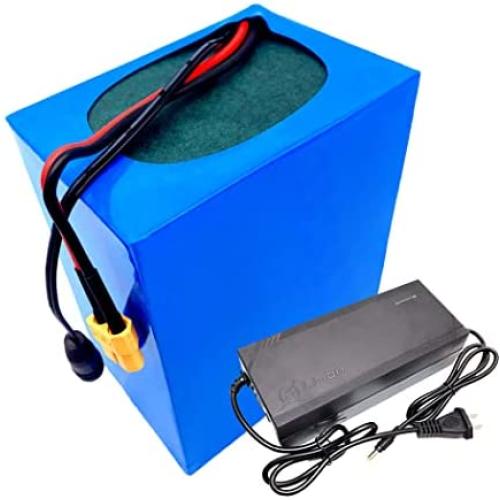 Jieoto 72V Ebike Battery 60AH 50AH 40AH 30AH 20AH Lithium Battery Pack with BMS and Charger Can Replace Lead-Acid Batteries Fit for Motorcycle Scooter Off-Road Vehicle Tricycle