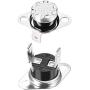 uxcell KSD301 Thermostat 125°C/257°F 10A N.C Adjust Snap Disc Temperature Switch for Microwave,Oven,Coffee Maker 2pcs