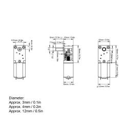DC Brush 6V Mini Gear Motor, Micro Turbo Worm Geared Motor 1218GE‑N20 Reduction Geared Motor(DC 6V 70RPM)