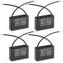 uxcell Ceiling Fan Capacitor CBB61 1.2uF 450V AC 2 Wires Metalized Polypropylene Film Capacitors 36.5x11x24.5mm for Water Pump Motor Generator, Pack of 4
