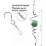 Wind Spinner Motor Battery Spinning，Disco Ball Motor Hanging Display Spinners Chime Motor Indoor Outdoor Decoration Motor Drive Gazing Ball Stabilizer Spiral Tail Hanging Swivel Hook 11