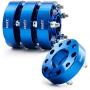 Orion Motor Tech 5x5 Hubcentric Wheel Spacers 1.5 inches 71.5mm Bore with 1/2-20 Studs Compatible with 2007-2018 Jeep Wrangler JK, 1999-2010 Jeep Grand Cherokee WJ WK, 38mm Blue Wheel Spacers, 4pcs