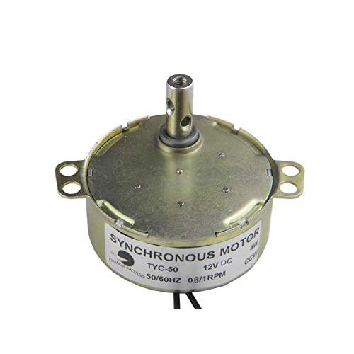 CHANCS TYC-50 Synchronous Motor 12V DC 0.8/1RPM 4W CCW Small Electric Motor for School Project…