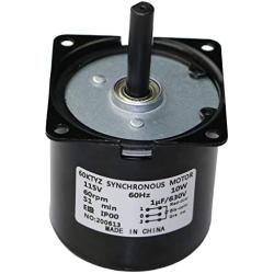 60RPM Reducer Motor Dual Bearing Synchronous Gear AC Motor CW/CCW Control 115V 60Hz 10W 60KTYZ