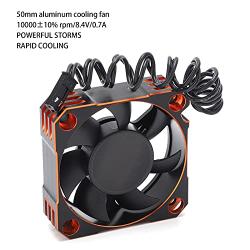 VGEBY 50mm Motor Cooling Fan, RC Motor Heatsink 10000 RPM ESC Cooling Fan 8.5V/for 1/8 1/5 1/6 RC Sensored Brushless Motor