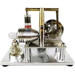 Teerwere Stirling Engine Motor Stirling Engine Kit DIY Assembly Stirling Engine Generator Model Toy (Color : Silver, Size : One Size)
