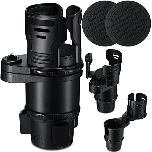 Car Cup Holder Adjustable Automotive Cup Holders 2 in 1 Multifunctional Cup Holder Extender Adapter Vehicle Mounted Cup Drink Holder with 2 Car Cup Holder Insert (Dark Black)