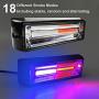 EMIHO 3 LED Strobe Light Red Blue Emergency Vehicle Grille Waterproof Surface Mount Beacon Warning Light Head for Car SUV Pickup Truck Van Motorcycle