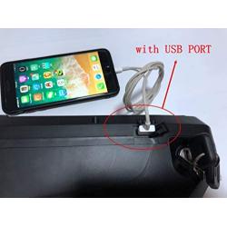 36V 15Ah Ebike Battery with USB Port,36V E-Bike Battery Lithium-ion Battery Pack +BMS and 5A Charger,for 350W Motor.