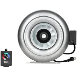 iPower 10 Inch Inline Duct, 862 CFM Fan with Variable Speed Controller, for Hydroponics/Grow Tent/Indoor Garden Ventilation, 10