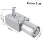 DC 12V Worm Gear Motor Reduction Electric Motor Reversible High Torque Turbo Electric Geared Gear Box with Self Lock Design(62RPM)