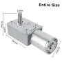 DC 12V Worm Gear Motor Reduction Electric Motor Reversible High Torque Turbo Electric Geared Gear Box with Self Lock Design(62RPM)