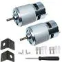 Puly DC 775 Motor 24V 20000RPM 775 Motor Ball Bearing Large Torque High Power Low Noise DC Motor for Electrical Tools 2-Pack(with Bracket) Puly DC 775 Motor 24V 20000RPM 775 Motor Ball Bearing Large Torque High Power Low Noise DC Motor for Electrical Tools 2-Pack(with Bracket)