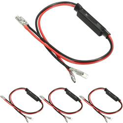 DKARDU Motorcycle Resistor LED Flasher Turn Signal LED Load Resistor, 4 PCS 12V in-line LED Turn Signal Indicator Adaptor Fix Error Flash Controller for Motorcycle Motorbike Scooter