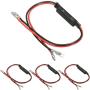 DKARDU Motorcycle Resistor LED Flasher Turn Signal LED Load Resistor, 4 PCS 12V in-line LED Turn Signal Indicator Adaptor Fix Error Flash Controller for Motorcycle Motorbike Scooter