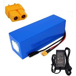 Jieoto 36V 12Ah 10S 4P E-Bike Lithium Battery Pack for 750W 500W 350W 250W 200W Motor for Electric Tricycles Electric Tools Power Wheelchairs Electric Scooters with Charger