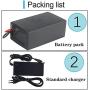 Wnicek 48V E-Bike Lithium Battery 10Ah-25Ah Battery Pack for 250W 350W 500W 750W 800W 1000W 1200W Motors for Electric Cars Electric Tricycles Electric Scooters with Charger