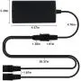 Falamiao 40 Inches 2 Pin Splitter Lead Y Power Cable 2 Motors to 1 Power Supply for Limoss Lazboy Electric Recliner Okin Lift Chair