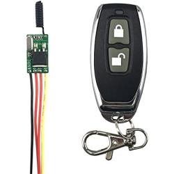 Anntem Wireless Remote Control Switch 433mhz rf Transmitter and Receiver kit dc6v 7v 9v 12v to 24V Universal Battery Power Strip Mini Small Switch mos Circuit Micro Controller Module led Strip Lights