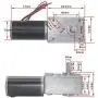 Motor High Torsion Speed Reduce Electric Gearbox Motor Reversible Worm Gear Motor 8mm Shaft Permanent Magnet Controls Power Tool Replacement Parts 24V(70RPM)
