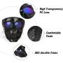 PiscatorZone Motorcycle Goggles Skull Face Mask Paintball Ski&Riding Halloween