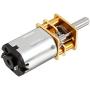 uxcell Micro Speed Reduction Motor DC 12V 200RPM with Full Metal Gearbox 0.18A Electric Gear Box Motor with 2 Terminals for DIY RC