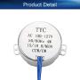 Heyiarbeit Synchronous Synchron Motor 50-60Hz AC 110V 15-18RPM Electric Motor CCW TYC-50 4W Horizontal Hole Tapping Shaft for Hand-Made School Project Model 1pcs
