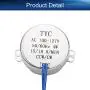 Heyiarbeit Synchronous Synchron Motor 50-60Hz AC 110V 15-18RPM Electric Motor CCW TYC-50 4W Horizontal Hole Tapping Shaft for Hand-Made School Project Model 1pcs
