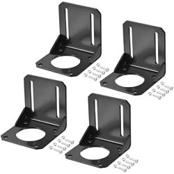 MECCANIXITY Motor Bracket Motor Mounting Holder 68x65x68mm Black for 57mm NEMA 23 Stepper Motor with Screws 4 Set