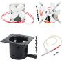 Unidanho Fire Burn Pot and Hot Rod Ignitor,Auger Motor,Grill Induction Fan Kit,Replacement Parts with Screws and Fuse for Pit Boss and Traeger Wood Pellet Grill