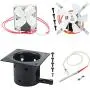 Unidanho Fire Burn Pot and Hot Rod Ignitor,Auger Motor,Grill Induction Fan Kit,Replacement Parts with Screws and Fuse for Pit Boss and Traeger Wood Pellet Grill