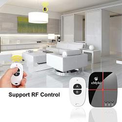 eMylo Smart WiFi Relay Switches Wireless 433Mhz RF Remote Control Light Switch Timer Controller for Household Appliance Compatible with Alexa, Google Home DC 5V 12V 24V 2 Channels