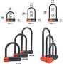 KRASER KR120S Anti-Theft U Lock Diameter 18 mm Homologated SRA Approved Heavy Duty Motorcycle Scooter Bicycle Lock Bike Lock With Key 120 x 125 Black and Orange
