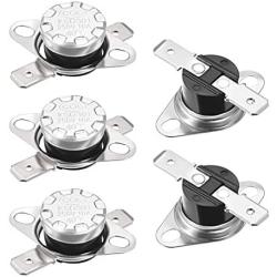 uxcell KSD301 Thermostat 40°C/104°F 10A Normally Closed N.C Adjust Snap Disc Temperature Switch 5pcs