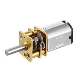 uxcell Micro Speed Reduction Motor DC 3V 15RPM with Full Metal Gearbox 0.15A Electric Gear Box Motor with 2 Terminals for DIY RC