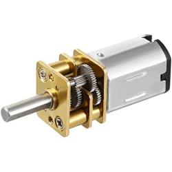uxcell Micro Speed Reduction Motor DC 12V 66RPM with Full Metal Gearbox 0.18A Electric Gear Box Motor with 2 Terminals for DIY RC