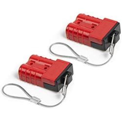 HYCLAT 6-10 Gauge Battery Quick Connect/Disconnect Wire Harness Plug Connector Recovery Winch Trailer, Pack of 2, Red