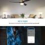SMAAIR 52 Inch Smart Ceiling Fan with Lights and 10-speed DC Motor, Works with Remote Control/Alexa/Google Home/Siri, Dimmable LED Light (Gold/Black)