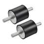 uxcell M10 Rubber Mounts, 2pcs Male/Male Shock Absorber, for Motor Generator Compressor Garage Reverse Pump Impact Air Generator Bobbins, D40mmxH40mm