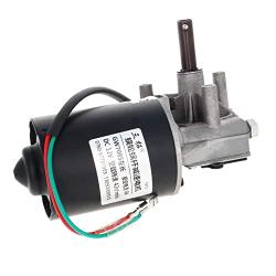 Fielect DC 12V 42RPM Reversible Worm Geared Motor High Torque Electric Gear Motor Turbine Worm Gear Box Reduction Motor, Left Shaft GW7085